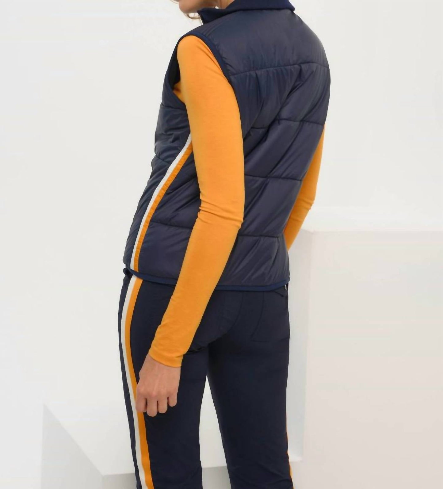 Anatomie - Terry Nylon Sweater Vest With Stripe