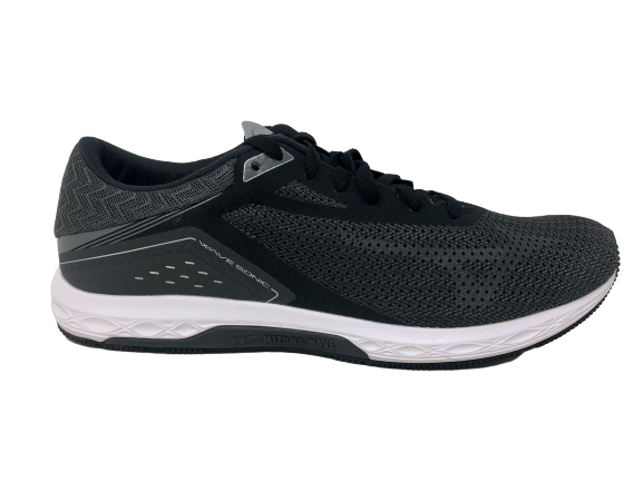 Tênis de corrida Mizuno Wave Sonic feminino, preto/iron gate/prateado, tamanho 6 B(M) EUA