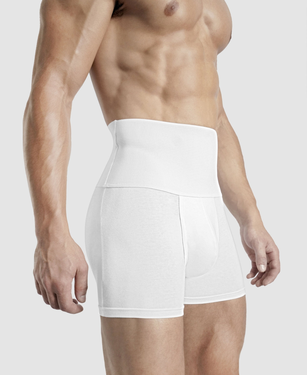 Cueca Boxer Masculina Rounderbum Slim Fit Branca Tamanho Grande
