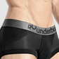 Boxer anatômico masculino Rounderbum preto tamanho grande