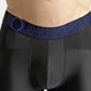 Cueca boxer acolchoada masculina Rounderbum para treino, preta, tamanho grande