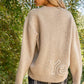 And The Why - Oui and Yes Embroidered Sweater