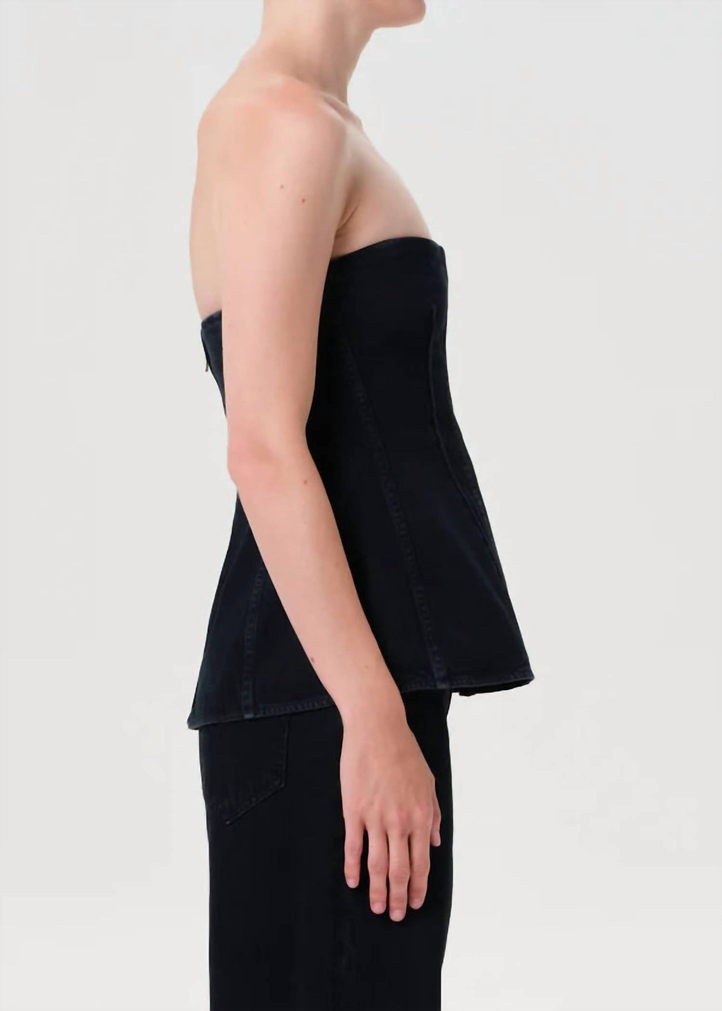 Agolde - Lara Sleeveless Denim Corset Top