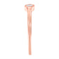 14K Rose Gold Plated .925 Sterling Silver Miracle Set Diamond Ring (1/20 Cttw, J-K Color, I1-I2 Clarity) - Size 6