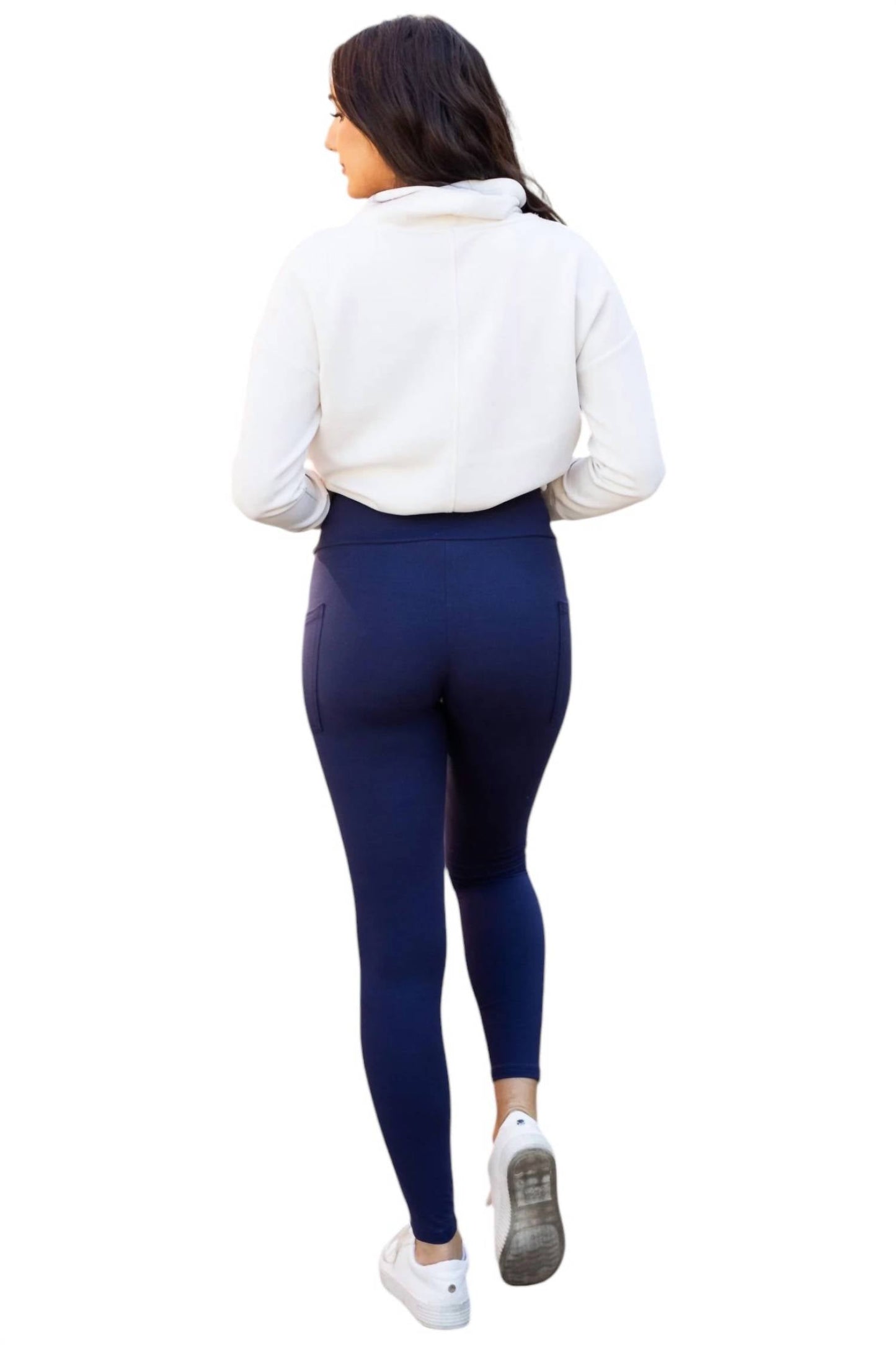 Julia Rose - Nadia Crossover Full Length Leggings with Pockets