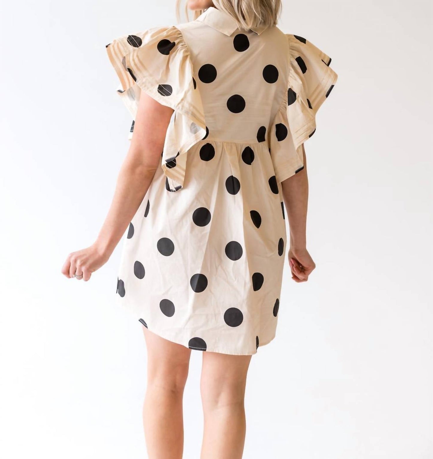 Bibi - Terra Polka Dot Ruffled Dress