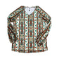 2Flyco - Women's Geometric Aztec Long Sleeve Blouse Top