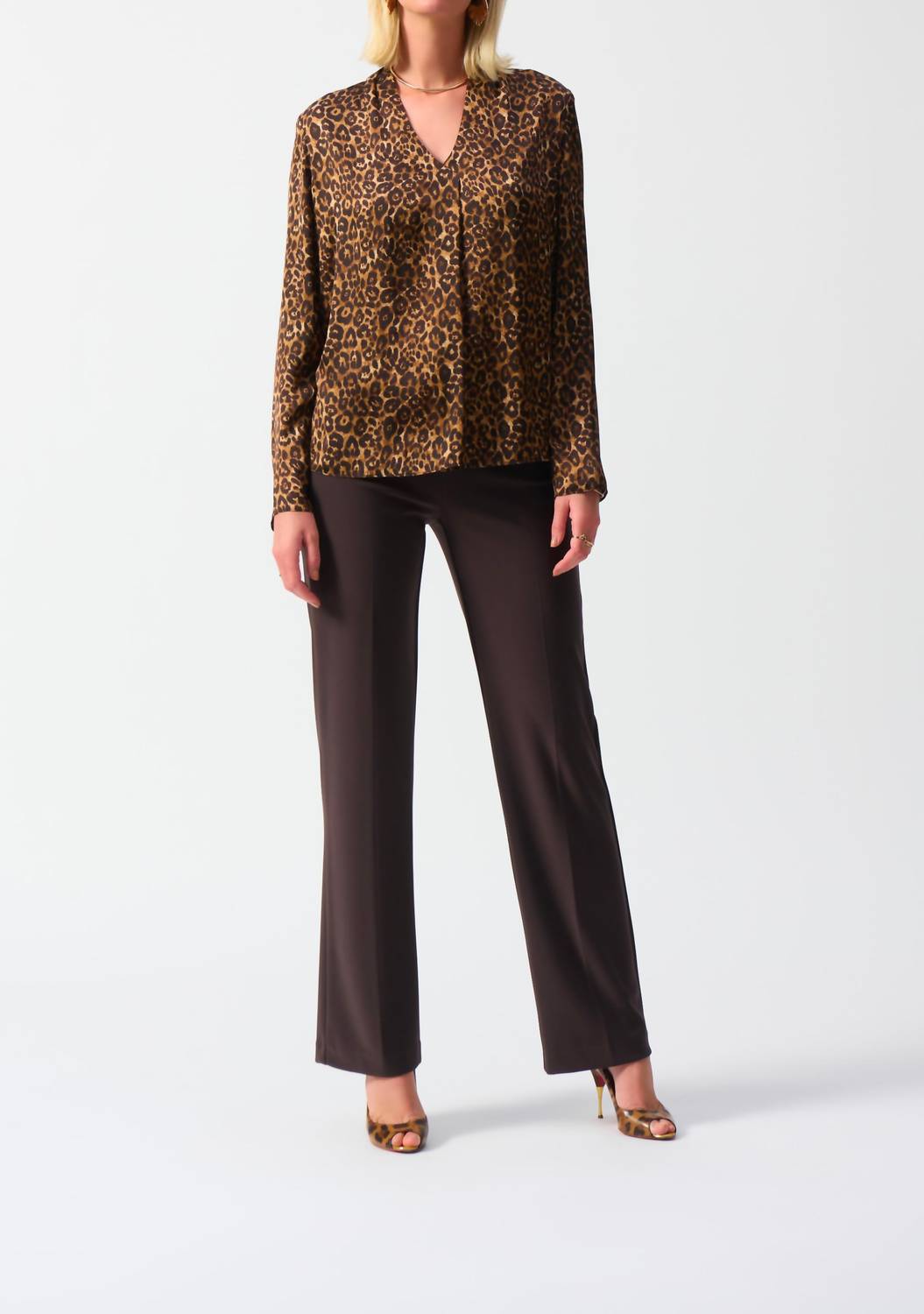 Joseph Ribkoff - Satin Animal Print Top