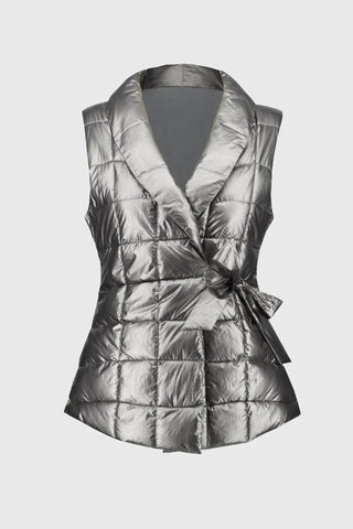 Joseph Ribkoff - Colete acolchoado metálico acolchoado