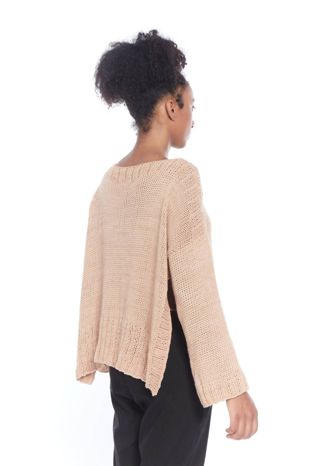 Matthildur - Hysop Knitted Cotton Sweater