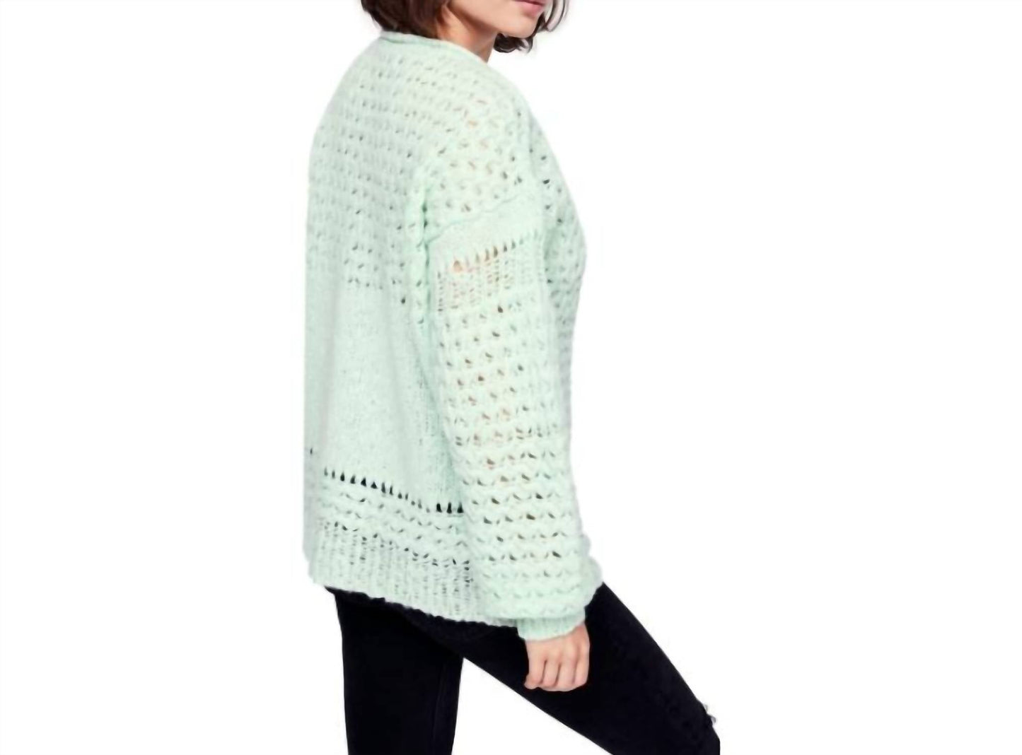 Free People - Wool Blend Crochet Sweater