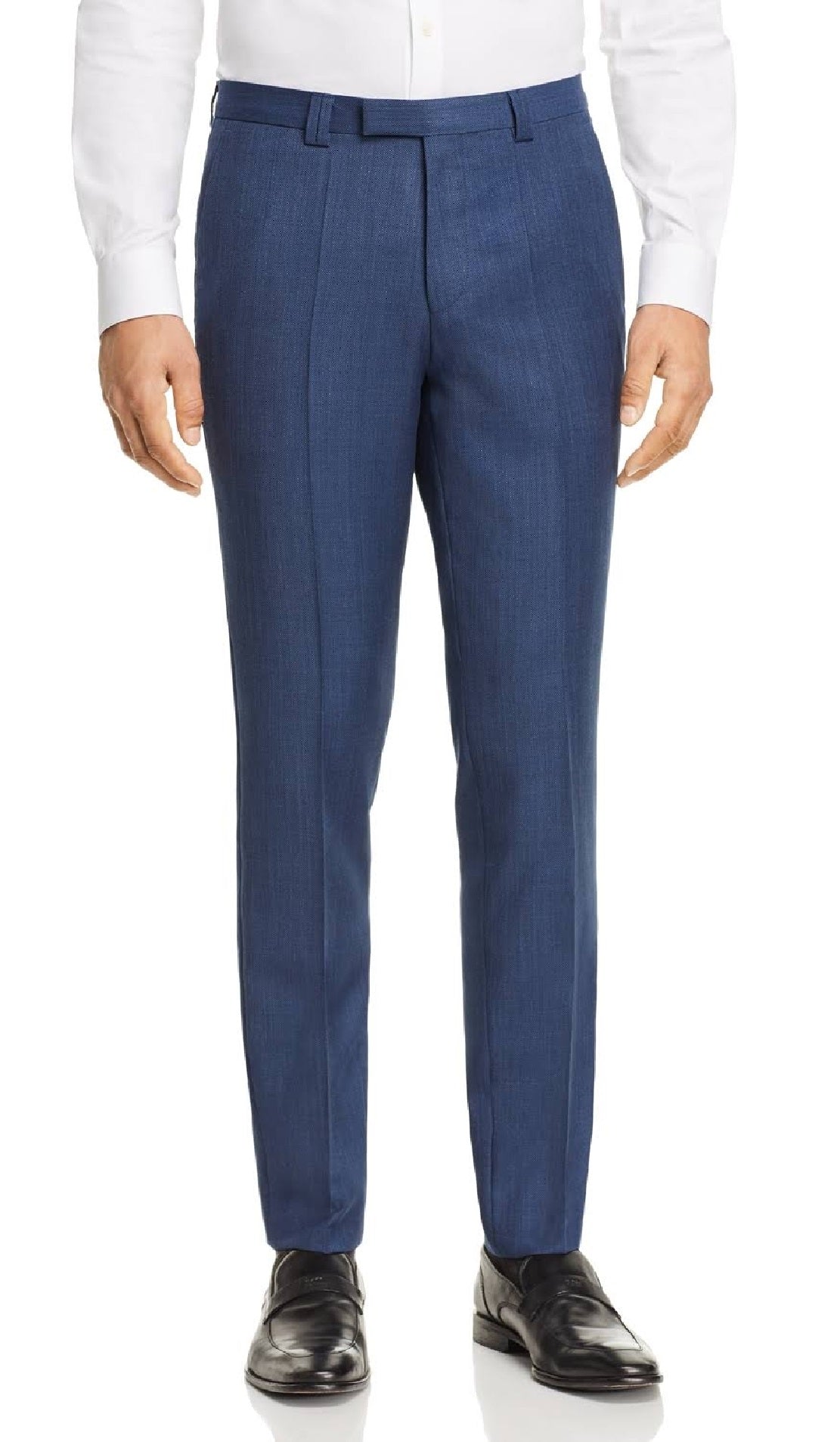 Calça masculina Hugo Boss Genius Stretch Tailored Slim Fit Azul Tamanho 40