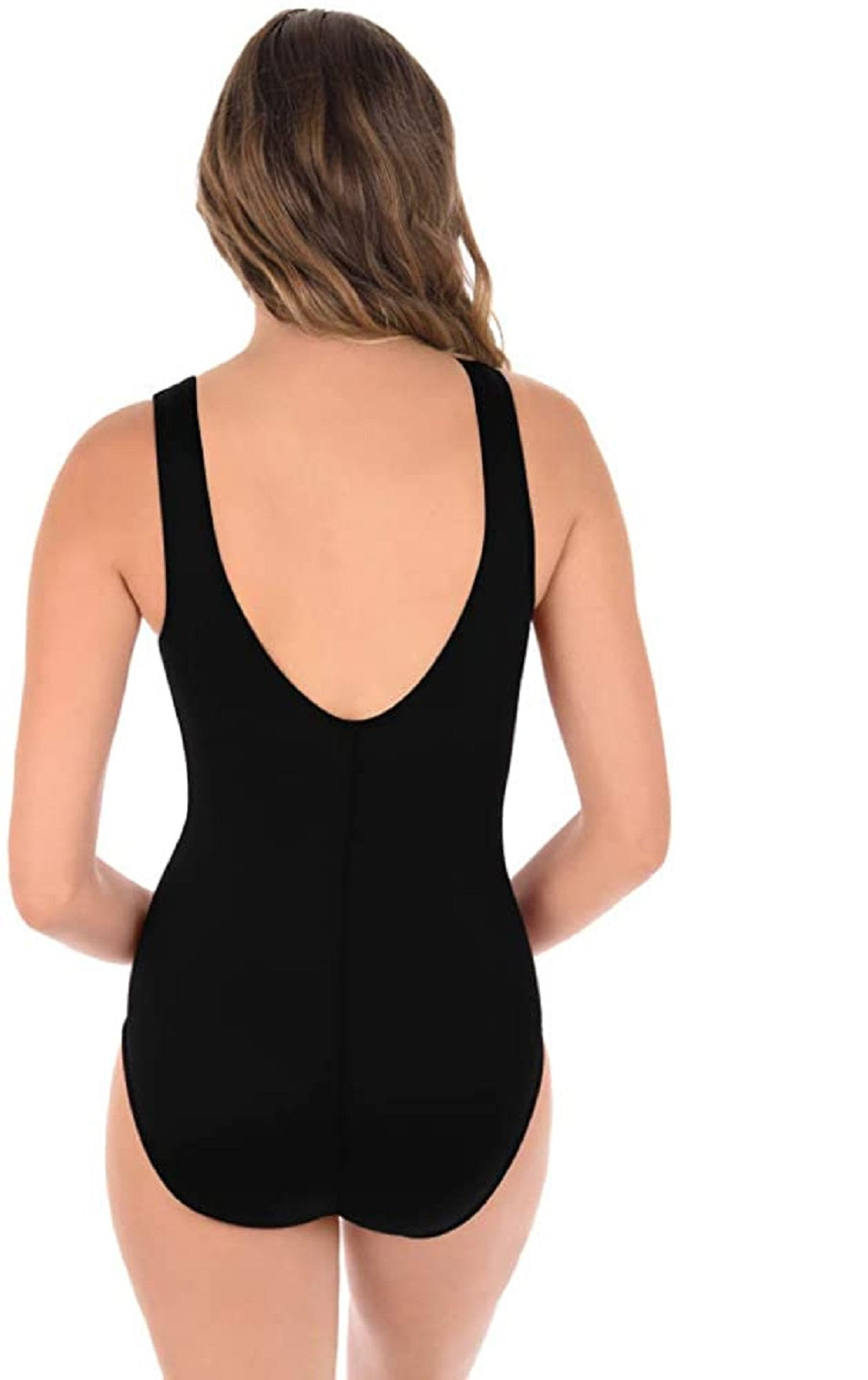 Maiô feminino Miraclesuit Illusionists Palma Mesh Allover Slimming One Piece, preto, tamanho 14