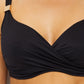 Top de biquíni feminino Miraclesuit com aro e sobrepeliz, preto, tamanho 38DDD