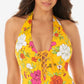Skinny Dippers Mac &amp; Cheese Sirene Maiô Feminino com Cadarço Amarelo Tamanho Médio