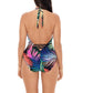 Maiô feminino Skinny Dippers Sirene Halter, preto, vários tamanhos, médio