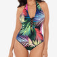 Maiô feminino Skinny Dippers Sirene Halter, preto, vários tamanhos, médio
