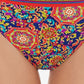 Calça de biquíni feminina Skinny Dippers Palais Sophie cintura alta, azul, tamanho grande