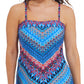 Top de banho feminino Miraclesuit Casablanca com aro Bandini, azul