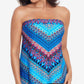 Top de banho feminino Miraclesuit Casablanca com aro Bandini, azul