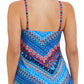 Top de banho feminino Miraclesuit Casablanca com aro Bandini, azul