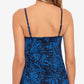 Maiô feminino Miraclesuit Jubilee com estampa Tankini, azul, tamanho 10