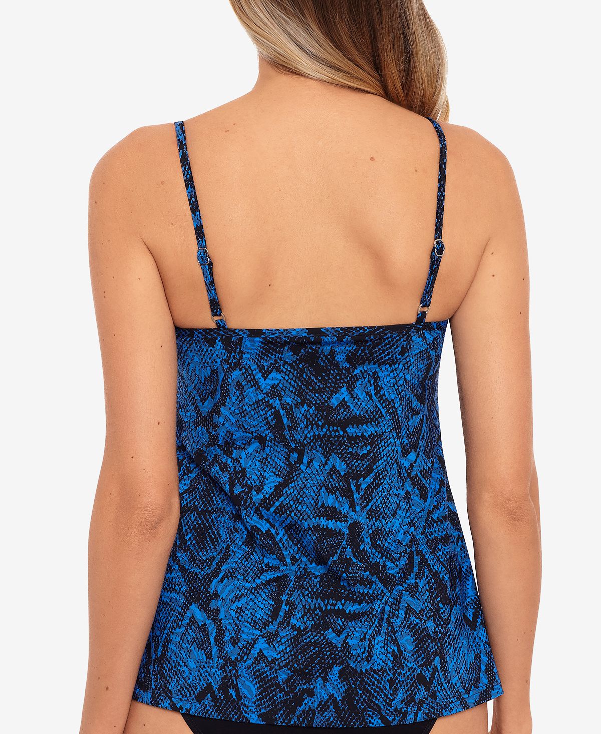 Maiô feminino Miraclesuit Jubilee com estampa Tankini, azul, tamanho 10
