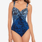 Maiô feminino Miraclesuit Boa Blues Peregrina, azul, tamanho 8
