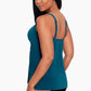 Maiô feminino Miraclesuit So Riche Marina Underwire Tankini Top Verde Tamanho 8