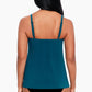 Maiô feminino Miraclesuit So Riche Marina Underwire Tankini Top Verde Tamanho 8