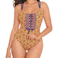 Maiô Skinny Dippers Isabelle Suga Babe Feminino Marrom Tamanho Pequeno
