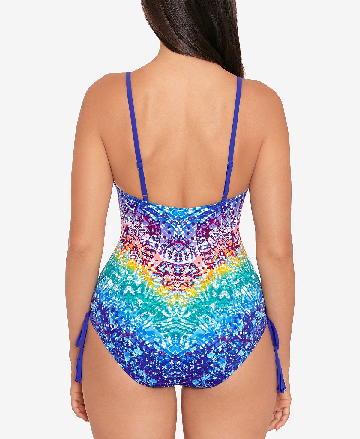 Maiô feminino Skinny Dippers Alice Shape Shifter, azul, vários tamanhos, médio