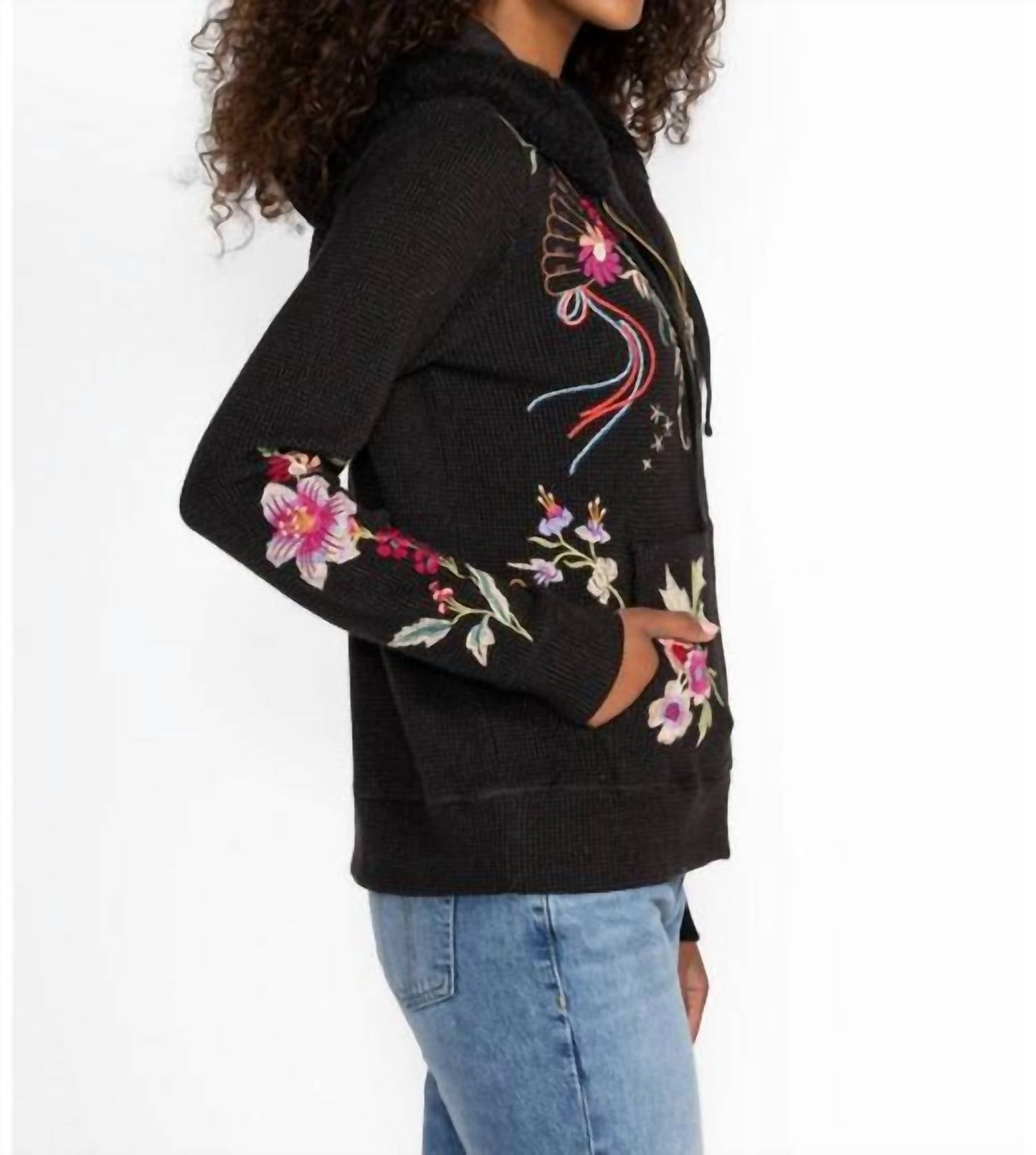 Johnny Was - METALLIC THERMAL ZIP UP HOODIE COLETTE