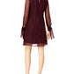 Vestido de veludo com bolinhas Taylor feminino, vermelho, tamanho 14