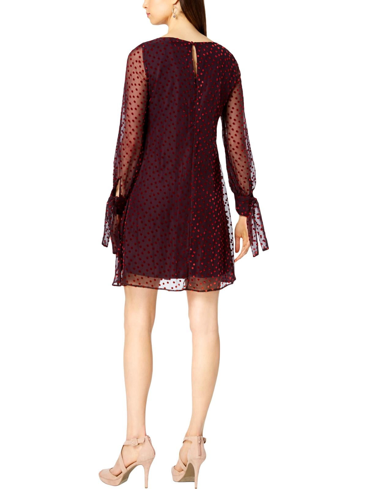 Vestido de veludo com bolinhas Taylor feminino, vermelho, tamanho 14