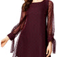 Vestido de veludo com bolinhas Taylor feminino, vermelho, tamanho 14