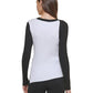 Suéter feminino DKNY com ombros contrastantes, preto, tamanho médio