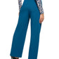 Calça feminina DKNY com zíper lateral e perna larga, azul, tamanho 14