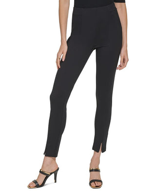 Calça Ponte Feminina DKNY Front Slip Pull On Preta Tamanho Grande