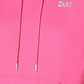 Moletom com capuz feminino DKNY com logotipo metálico rosa, tamanho P