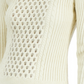Suéter Donna Karan Feminino com Corrente de Cristal e Ombros Vazados, Branco, Tamanho XX-S