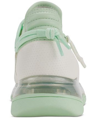 Tênis DKNY Tokyo com cadarço e zíper, feminino, verde, tamanho 9