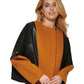 Jaqueta DKNY Mix Media Feminina Marrom Tamanho Grande