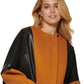 Jaqueta DKNY Mix Media Feminina Marrom Tamanho Grande