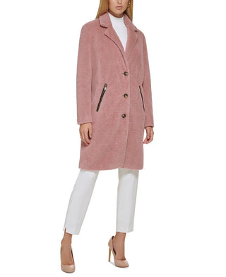 Casaco Teddy Feminino DKNY Rosa Tamanho Pequeno Pequeno