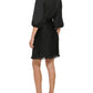 Vestido curto plissado feminino DKNY, preto, tamanho 6