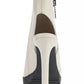 DKNY Malia Square Toe Zip Shooties Feminino Branco Tamanho 8,5