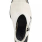 DKNY Malia Square Toe Zip Shooties Feminino Branco Tamanho 8,5