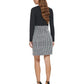 Vestido justo de crepe Scuba feminino DKNY cinza tamanho 8
