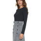 Vestido justo de crepe Scuba feminino DKNY cinza tamanho 8